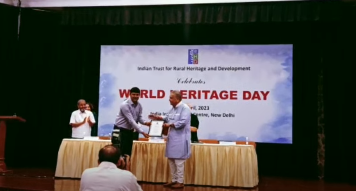 NYS की पहली सफलता — ITRHD World Heritage Day Trustee Award 2023
